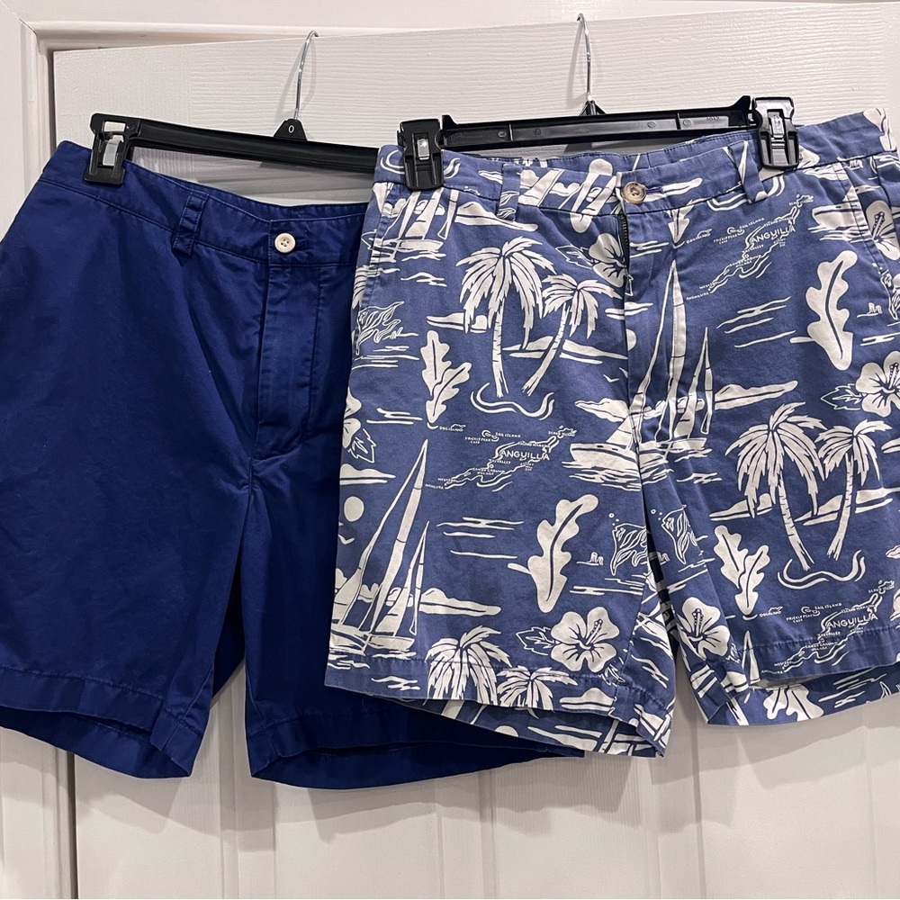 Lot of 2 Vineyard Vines Breaker Shorts Mens 30 USA , Flag, Stars & Stripes